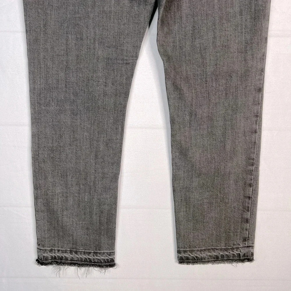 Current Elliott Gray Straight Leg Cropped Jeans Size 26 8.25” Rise - Picture 11 of 16